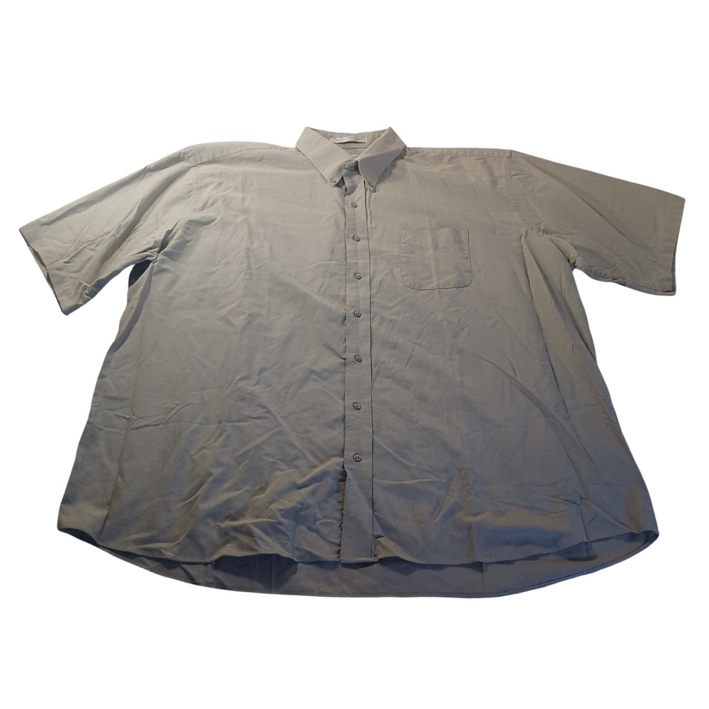 Forsyth Short Sleeve Button Down Shirt Mens 3XL Tan Minimalist Preppy Old Money